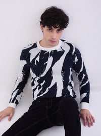 Men Sweater Blue Slim Fit
