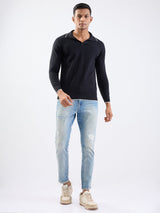 Men Sweater Black Slim Fit