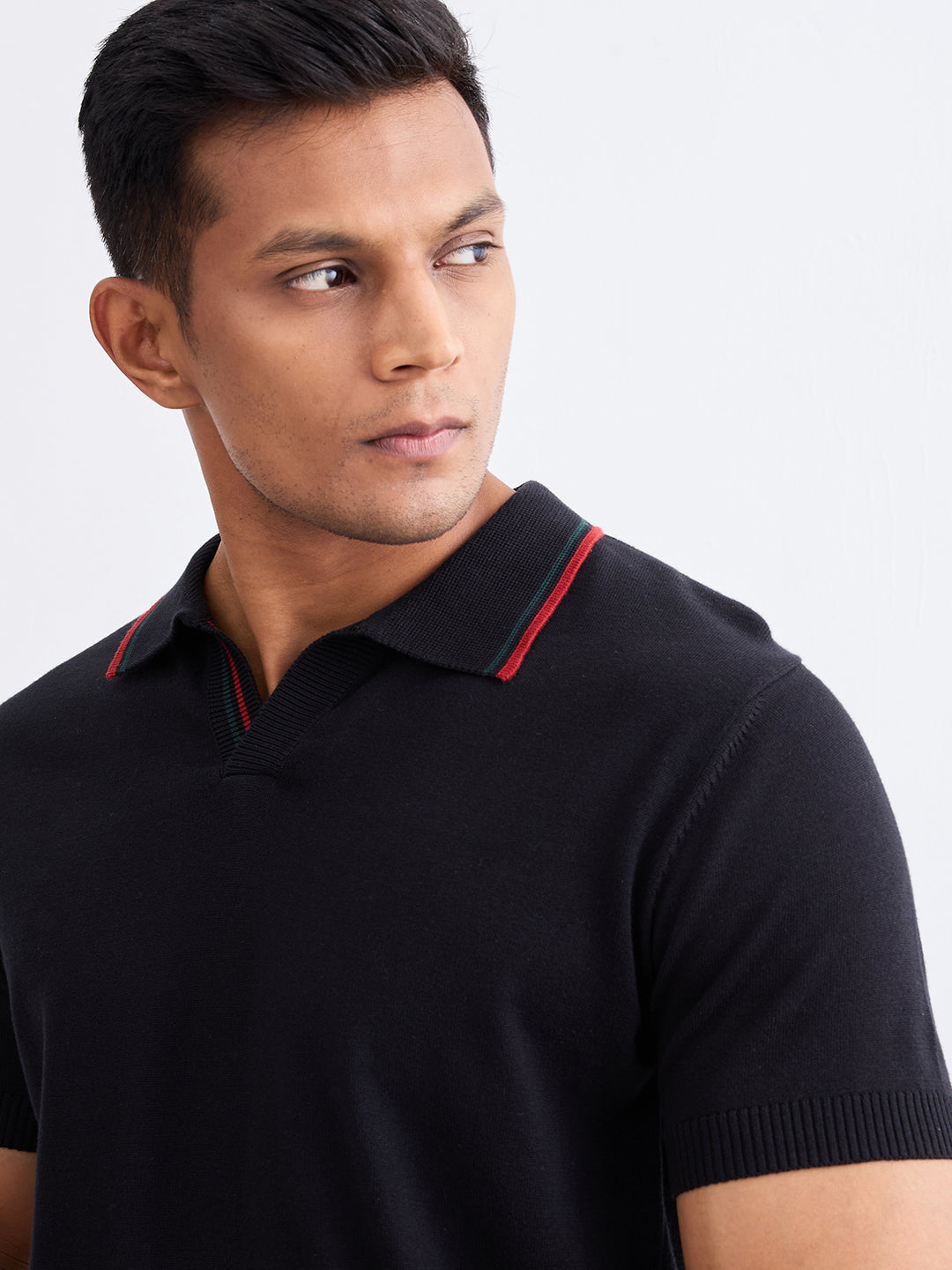 Spykar Black Slim Fit Casual Sweaters For Men