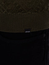 Men Sweater Avocado Green Slim Fit