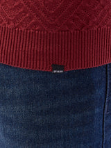 Men Sweater Brick Red Slim Fit