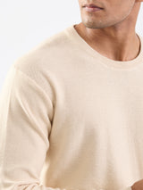 Men Sweater Taupe Beige Slim Fit