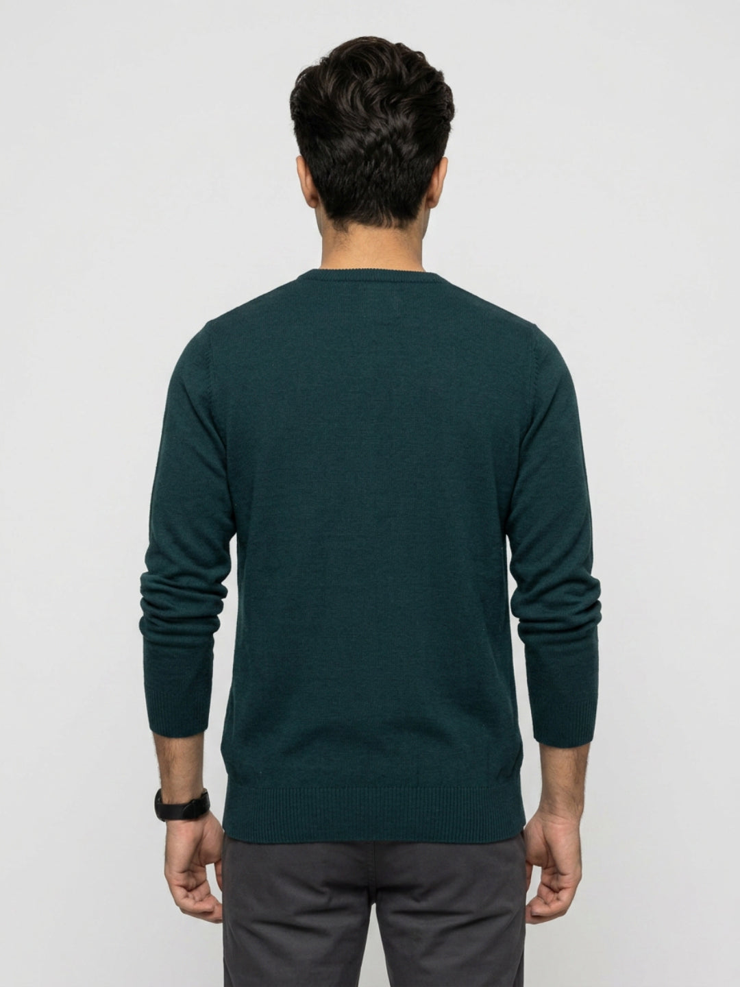 Men Sweater Green Regular Fit