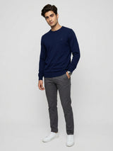 Men Sweater Navy Blue Regular Fit