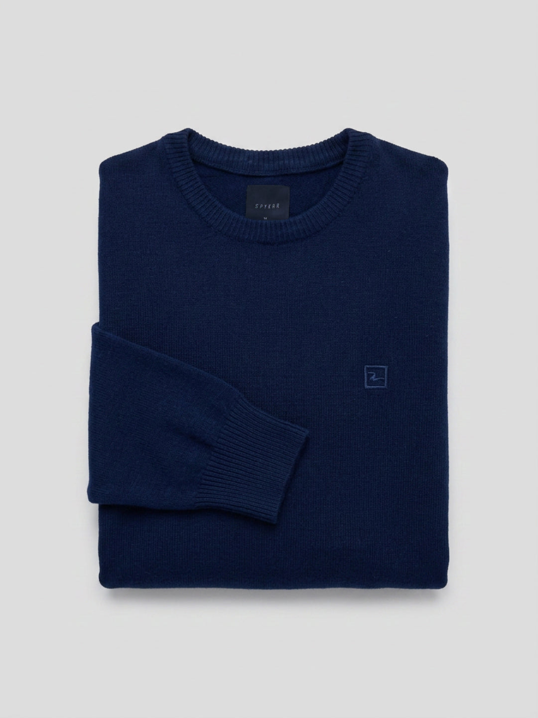 Men Sweater Navy Blue Regular Fit