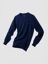 Men Sweater Navy Blue Regular Fit