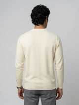Men Sweater White Regular Fit