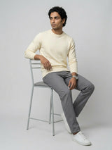 Men Sweater White Regular Fit