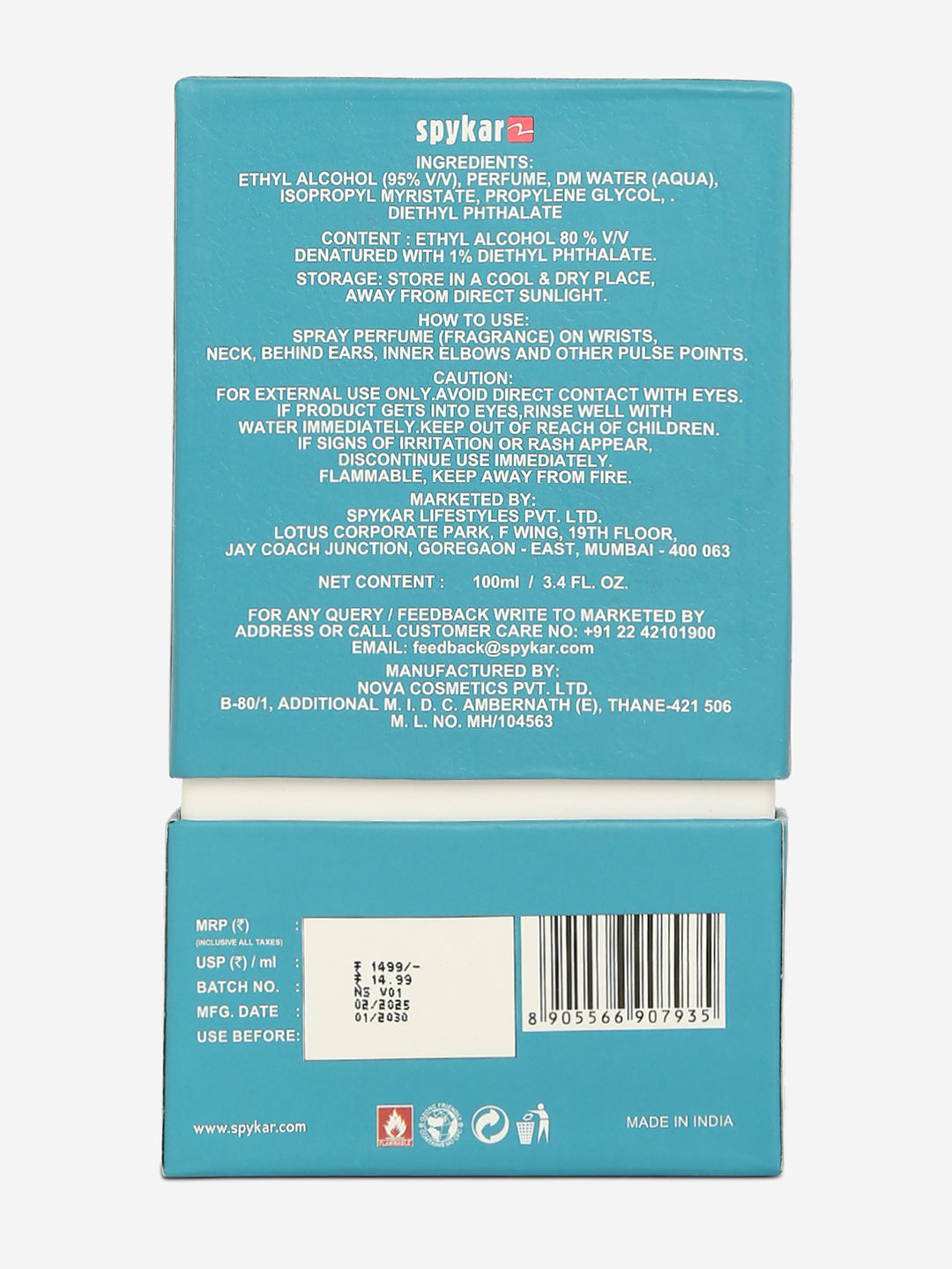Aqua Blue Viento Perfume