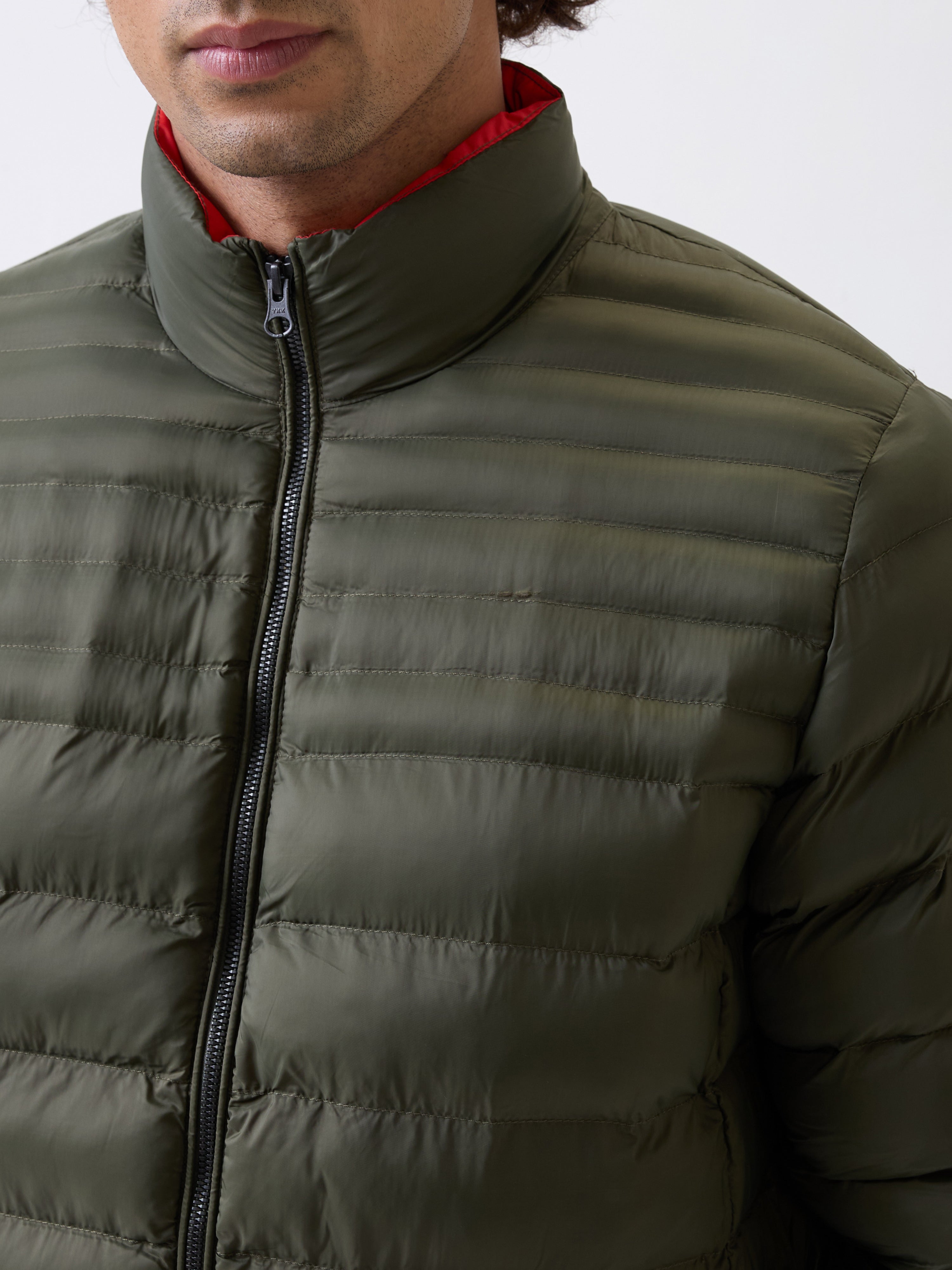Spykar Olive Green Straight Fit Casual Jackets For Men