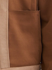 Men Jacket Brown Straight Fit