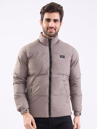 Men Jacket Grey Straight Fit