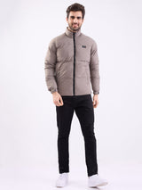 Men Jacket Grey Straight Fit