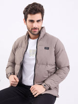 Men Jacket Grey Straight Fit
