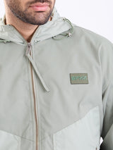 Men Jacket Green Straight Fit