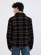 Men Jacket Black Straight Fit