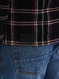 Men Jacket Black Straight Fit