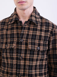 Men Jacket Black Straight Fit