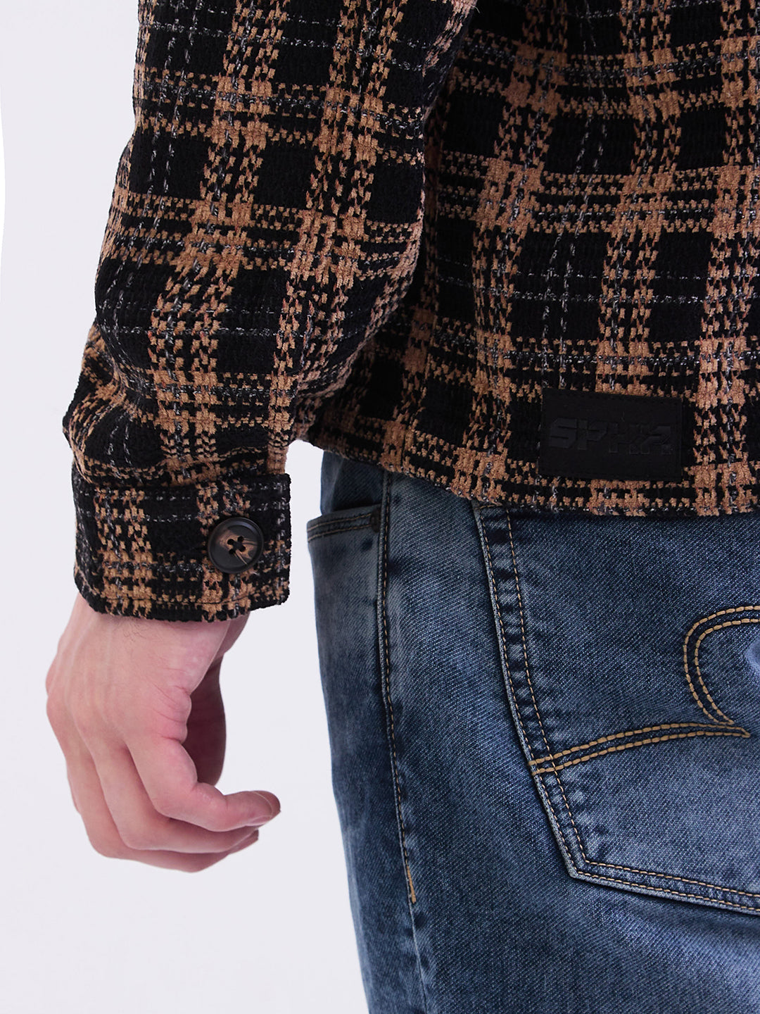 Spykar Jet Black Straight Fit Casual Jackets For Men