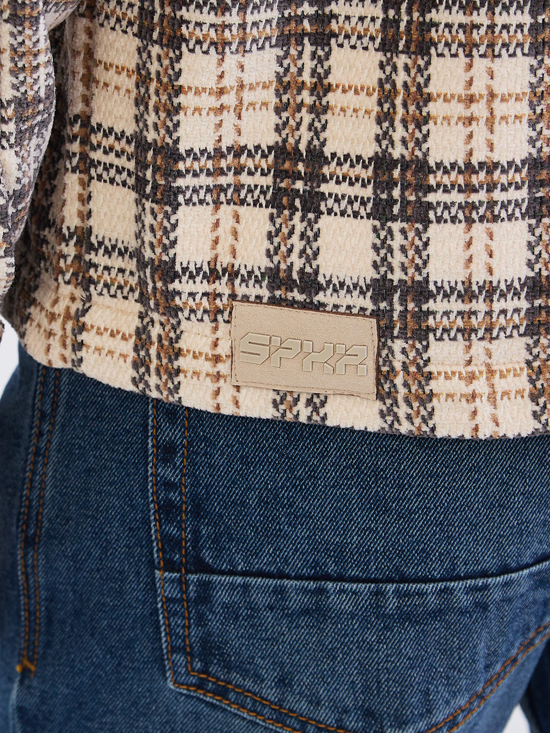 Spykar Light Fawn Straight Fit Casual Jackets For Men