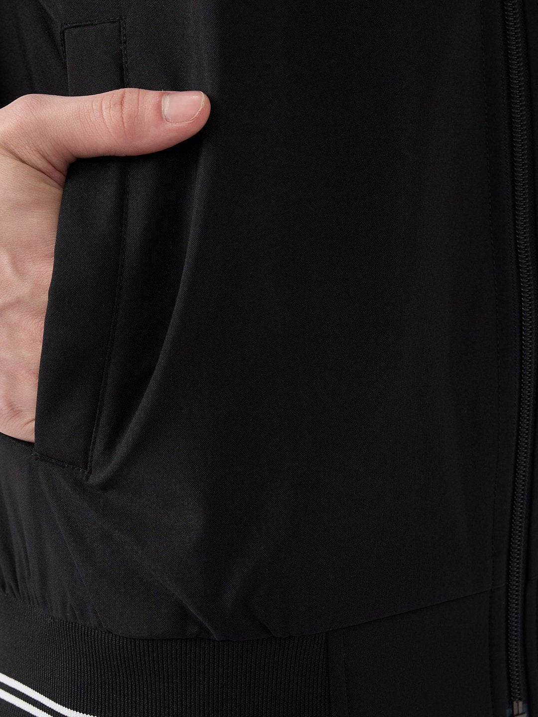 Spykar Solid Black Straight Fit Jackets For Men