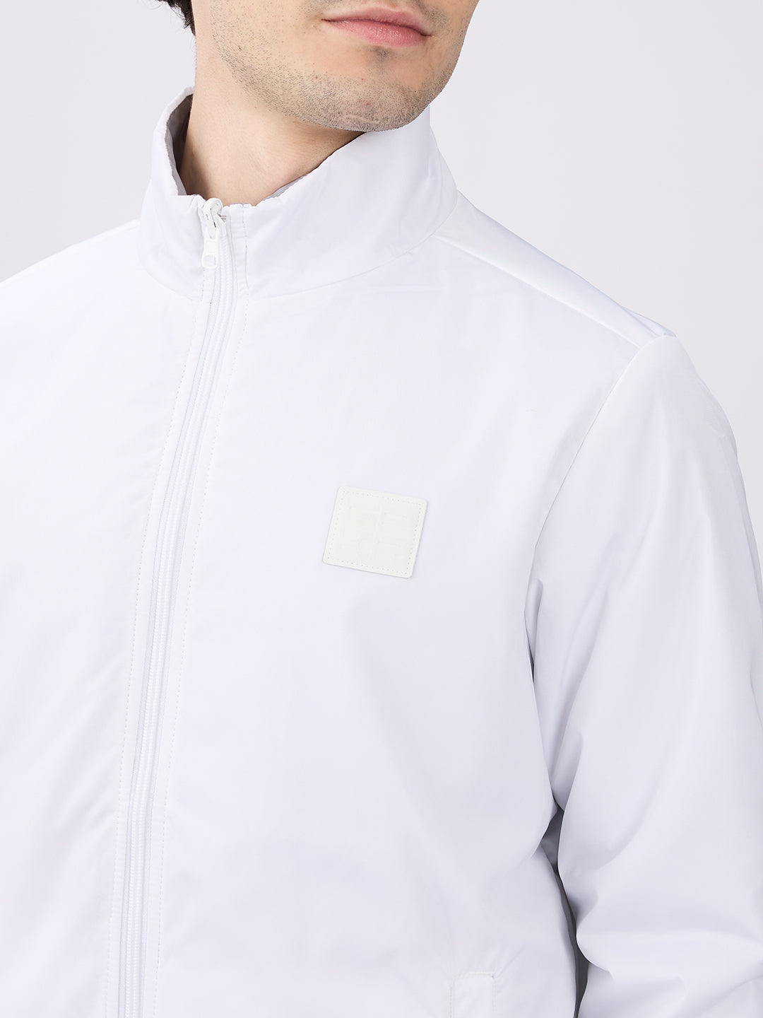 Spykar White Straight Fit Casual Jackets For Men