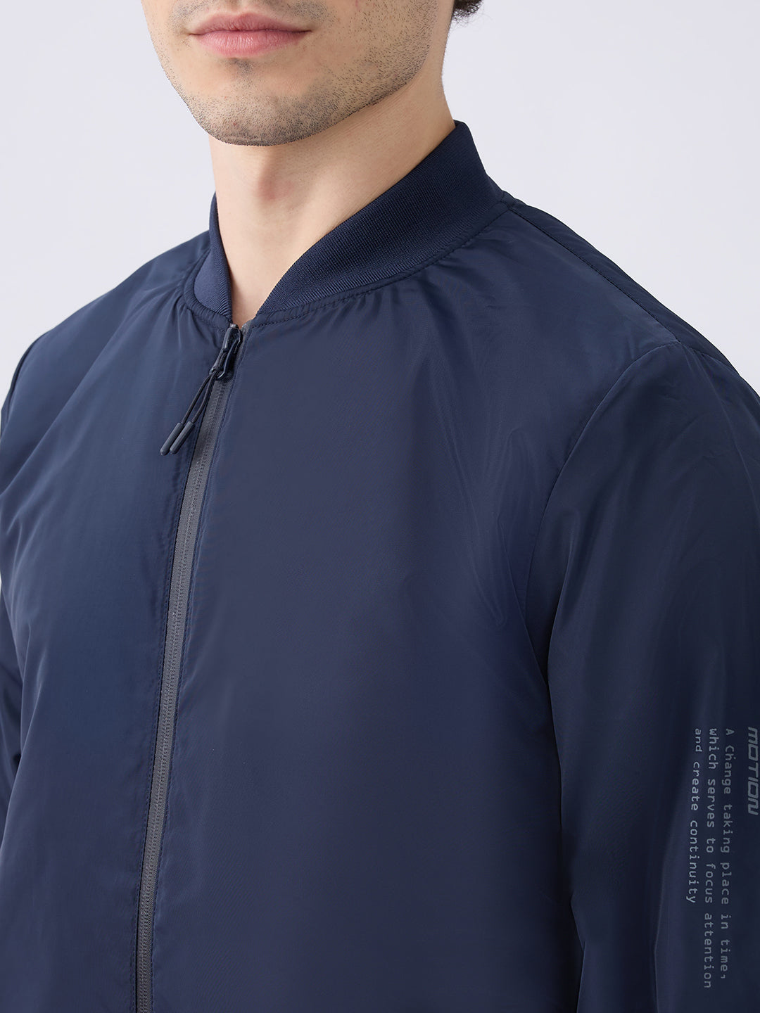 Spykar Solid Navy Blue Straight Fit Jackets For Men