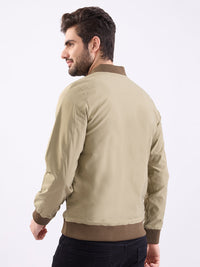 Men Jacket Green Straight Fit