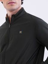Men Jacket Green Straight Fit