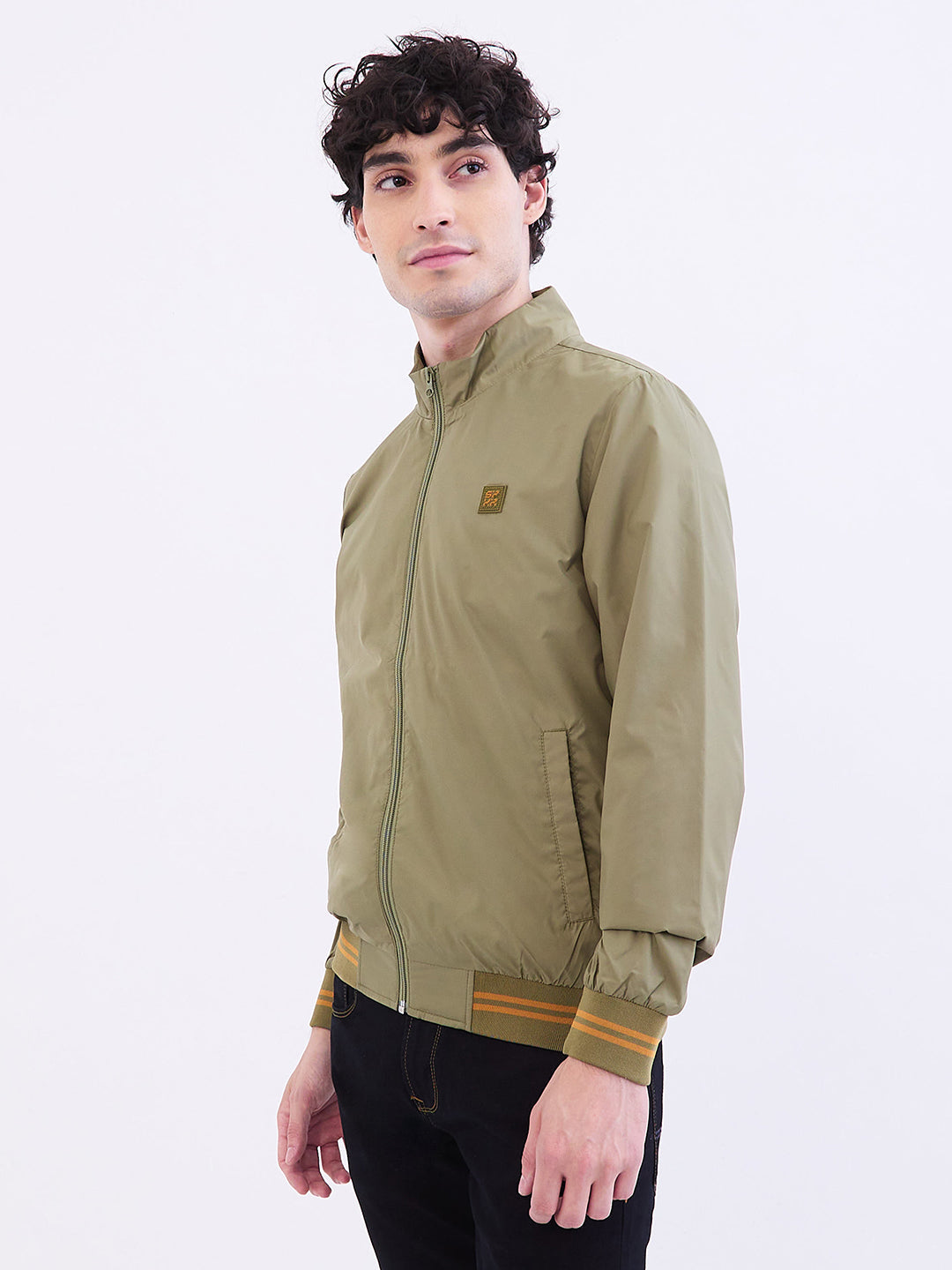 Spykar Avocado Green Straight Fit Casual Jackets For Men