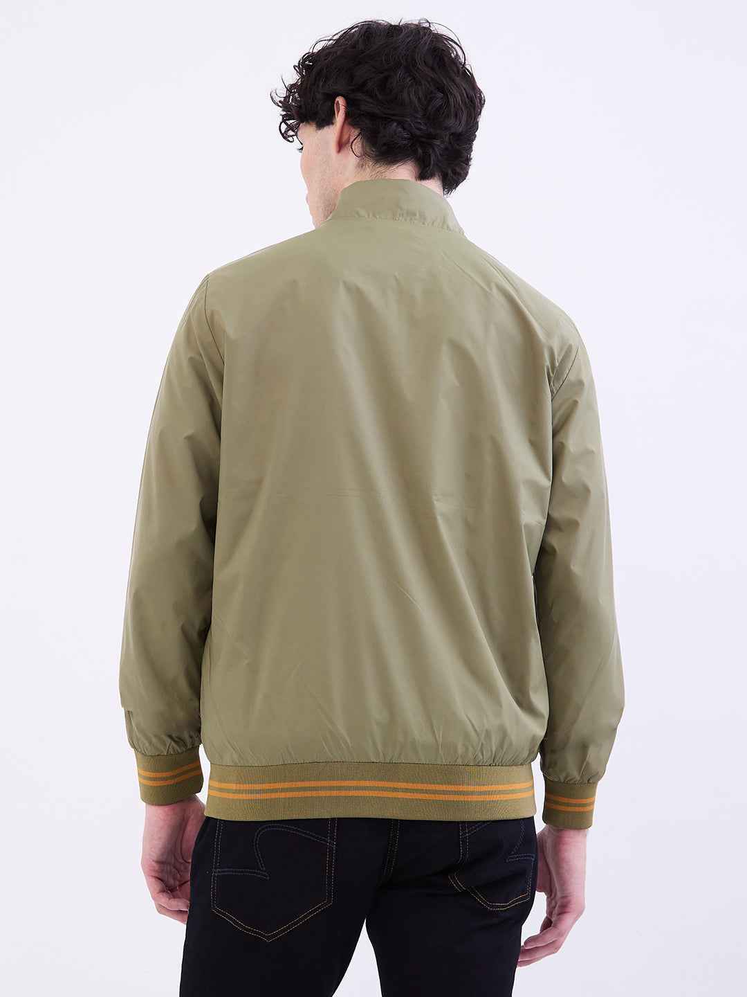 Spykar Avocado Green Straight Fit Casual Jackets For Men