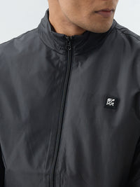 Men Jacket Black Straight Fit