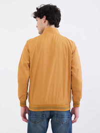 Men Jacket Khaki Straight Fit