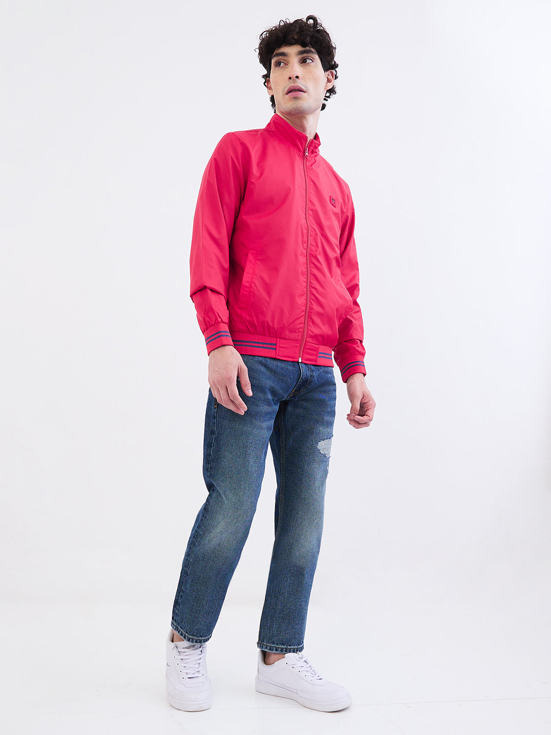 Men Jacket Red Straight Fit