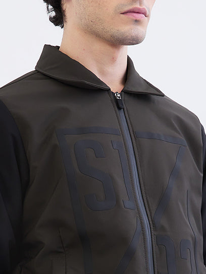 Spykar Olive Green Straight Fit Casual Jackets For Men