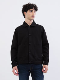 Men Jacket Grey Straight Fit