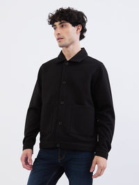 Men Jacket Grey Straight Fit