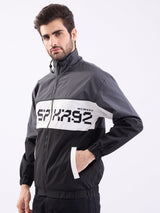 Men Jacket Grey Straight Fit