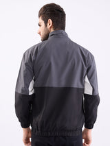 Men Jacket Grey Straight Fit