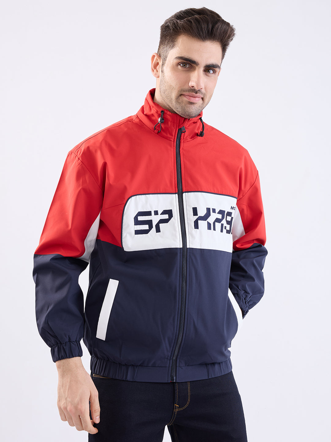Men Jacket Red Straight Fit
