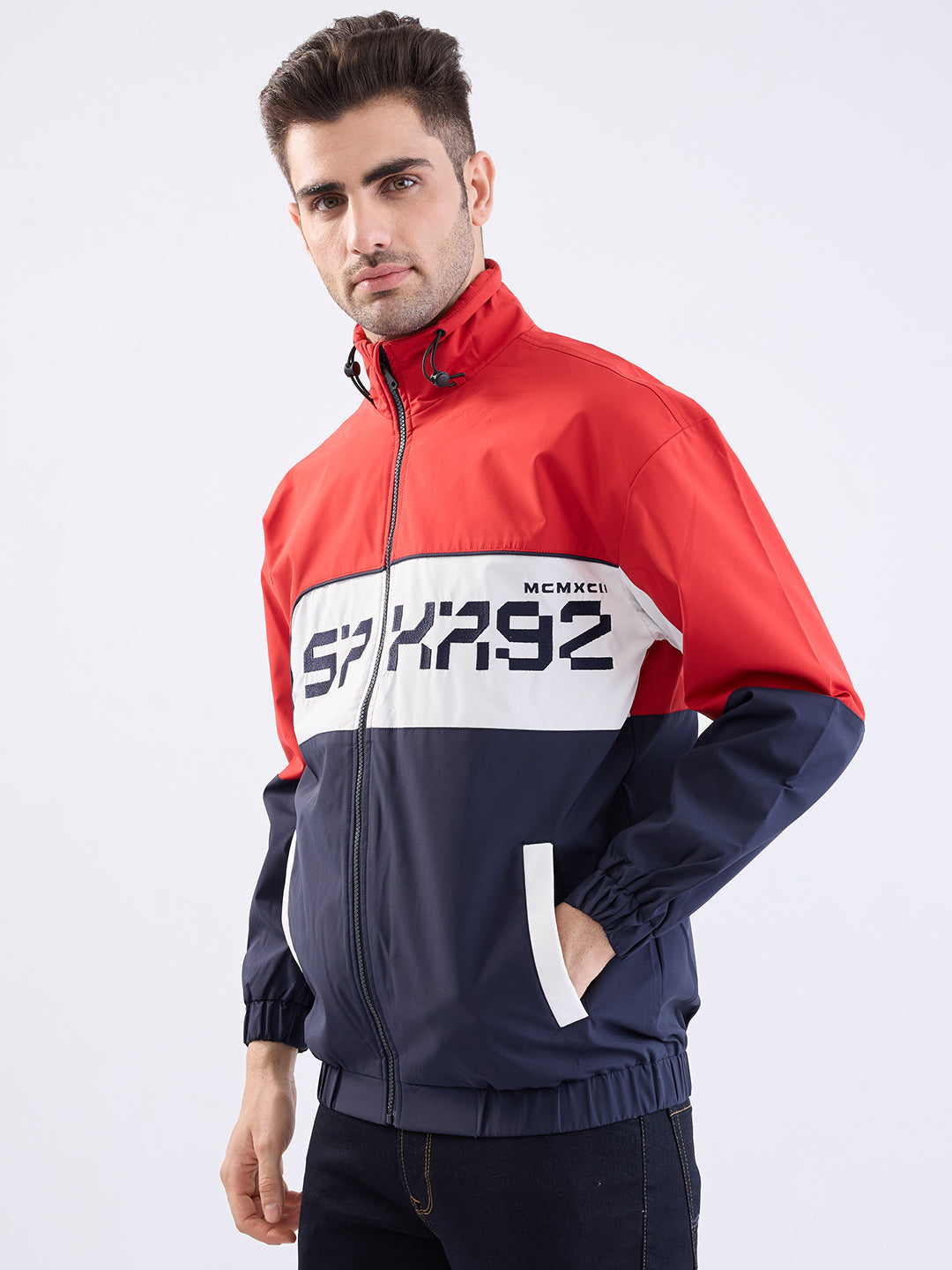 Spykar True Red Straight Fit Casual Jackets For Men