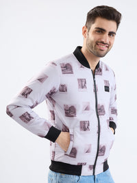Men Jacket Grey Straight Fit