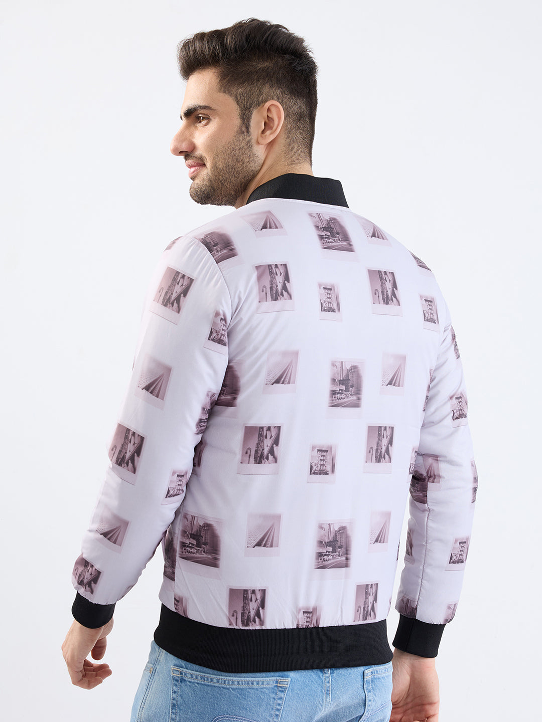 Spykar Silver Grey Straight Fit Casual Jackets For Men