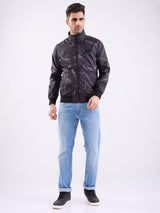 Men Jacket Black Straight Fit