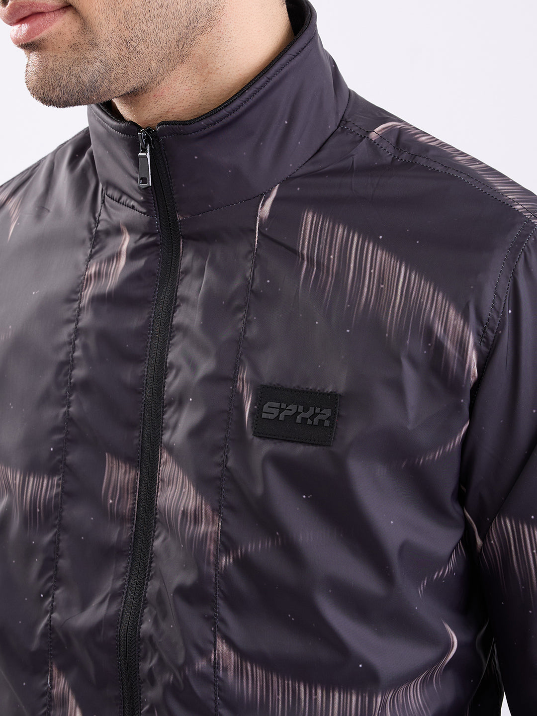 Men Jacket Black Straight Fit