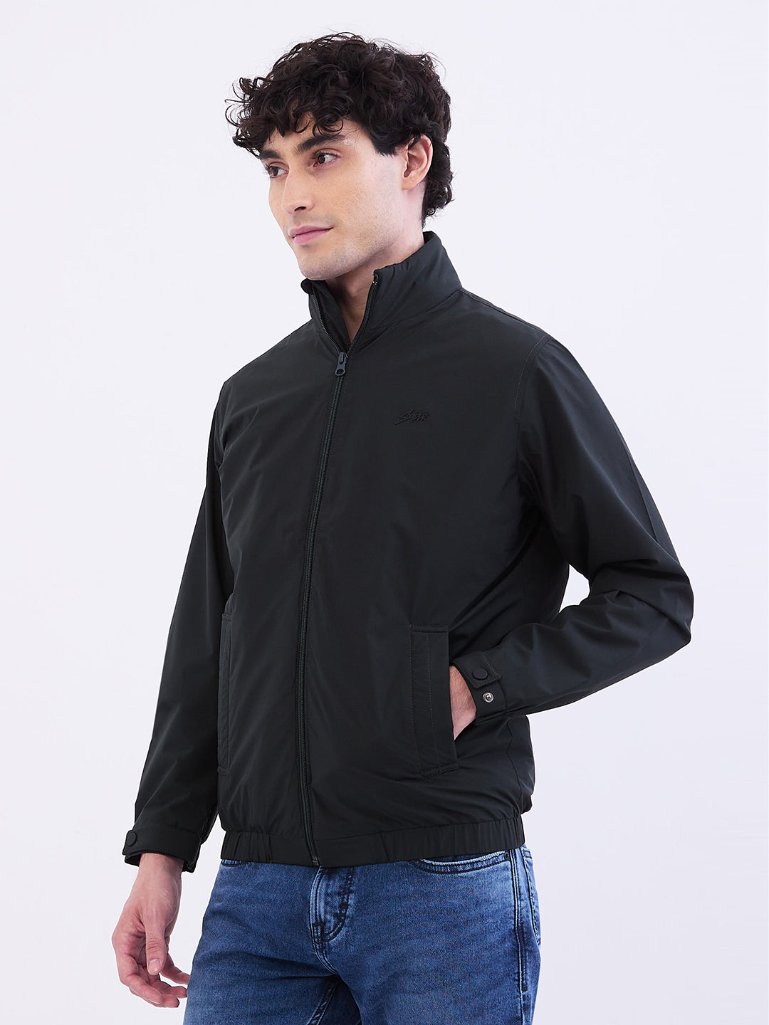 Spykar Military Green Straight Fit Casual Jackets For Men