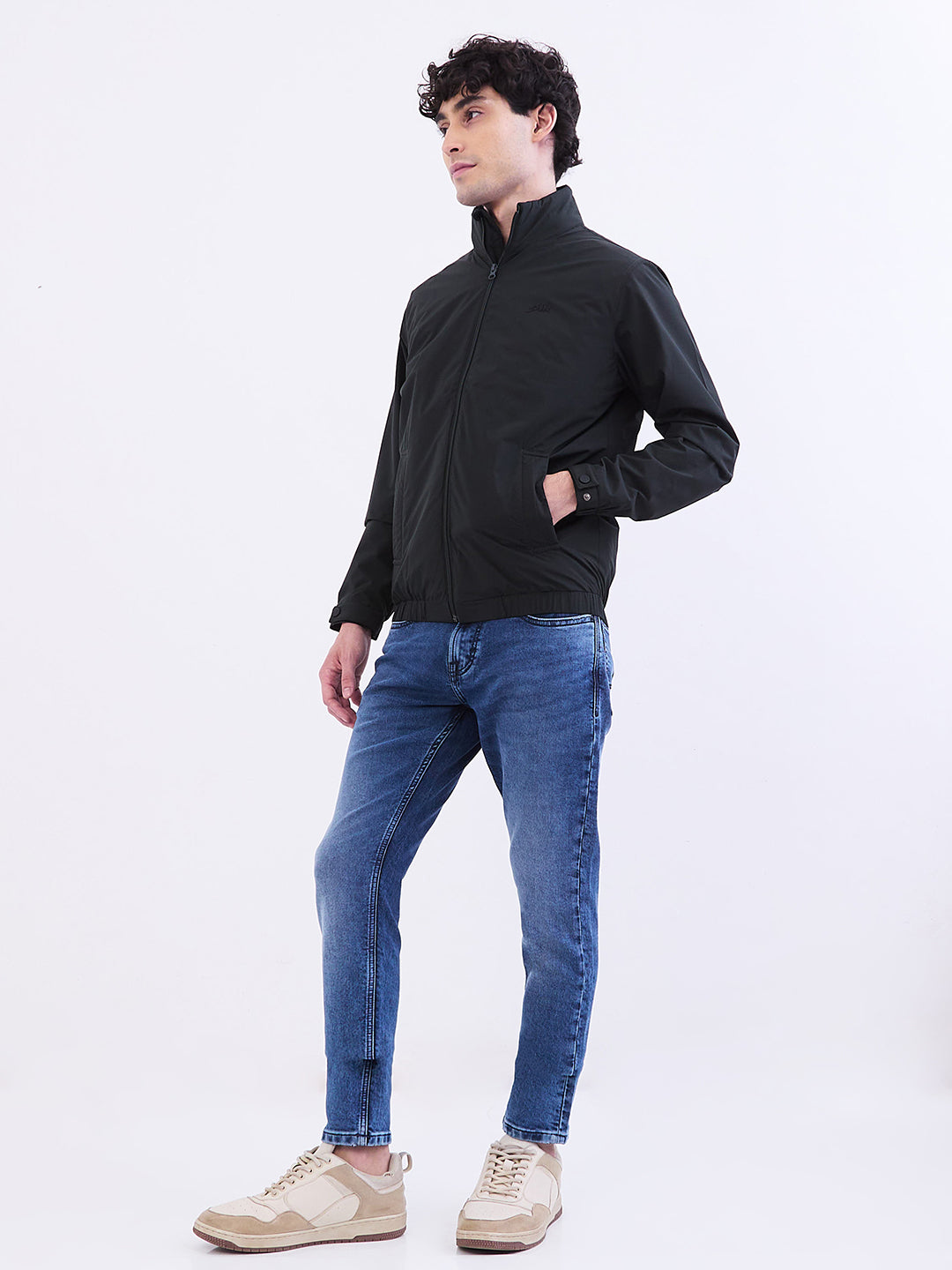 Spykar Military Green Straight Fit Casual Jackets For Men