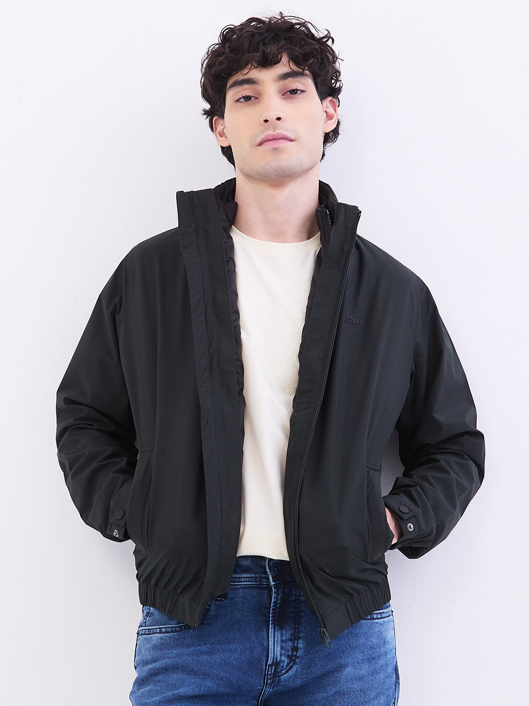 Spykar Military Green Straight Fit Casual Jackets For Men