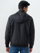 Men Jacket Black Straight Fit