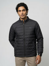 Men Jacket Jet Black Regular Fit